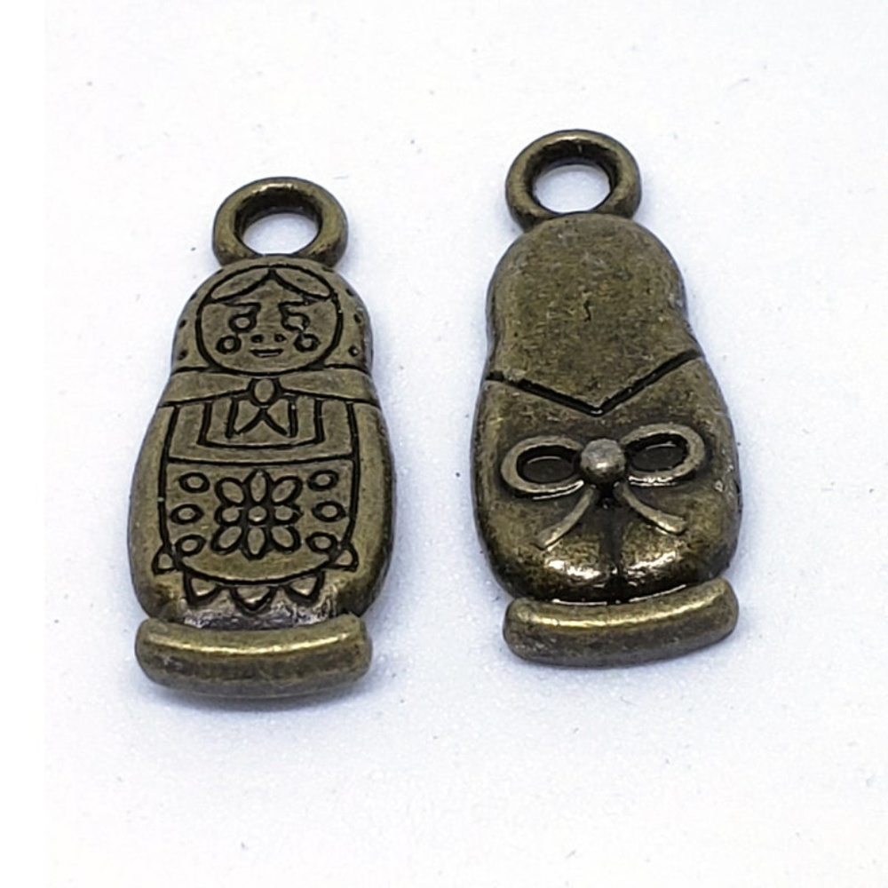 Bronze Matryoshka Doll Charm - Picture 3 of 3